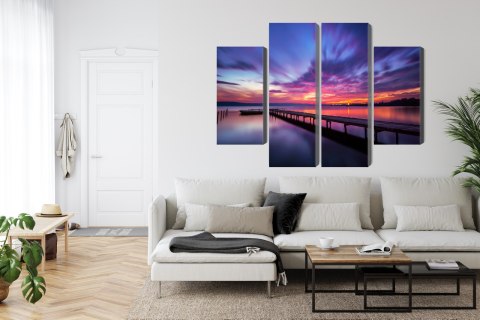 Obraz Wieloczęściowy Wspaniały Zachód Słońca