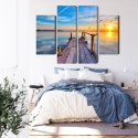 Obraz Wieloczęściowy Zachód Nad Jeziorem