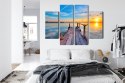 Obraz Wieloczęściowy Zachód Nad Jeziorem