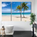 Obraz Wieloczęściowy Karaibska Plaża 3D