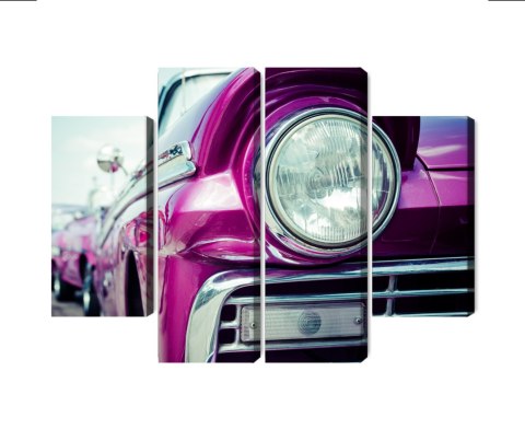 Obraz Wieloczęściowy Reflektor Samochodowy W Stylu Retro Na Kubie