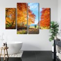Obraz Wieloczęściowy Kolorowe Jesienne Drzewa