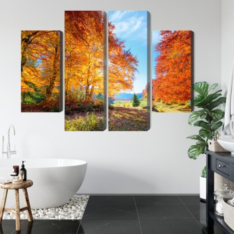 Obraz Wieloczęściowy Kolorowe Jesienne Drzewa