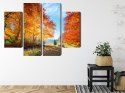Obraz Wieloczęściowy Kolorowe Jesienne Drzewa