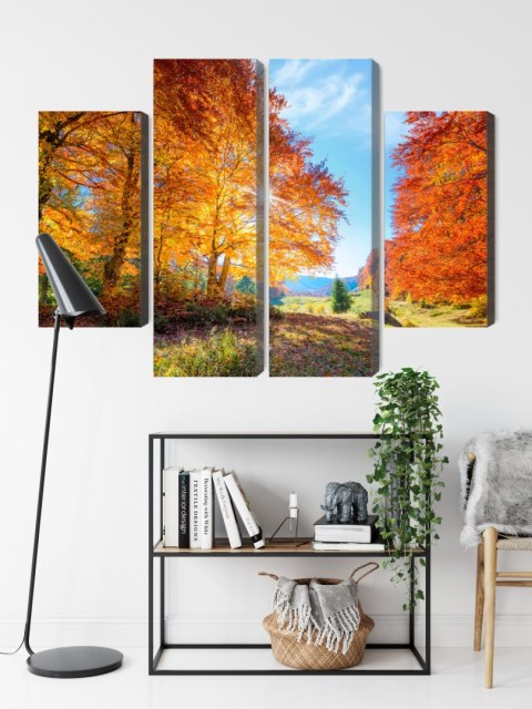 Obraz Wieloczęściowy Kolorowe Jesienne Drzewa