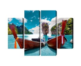 Obraz Wieloczęściowy Łodzie Na Morzu Andamańskim W Tajlandii