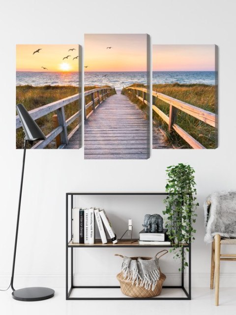Obraz Wieloczęściowy Molo Na Morzu Północnym 3D