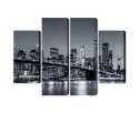 Obraz Wieloczęściowy Panorama Nowego Jorku Nocą
