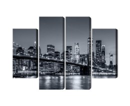 Obraz Wieloczęściowy Panorama Nowego Jorku Nocą