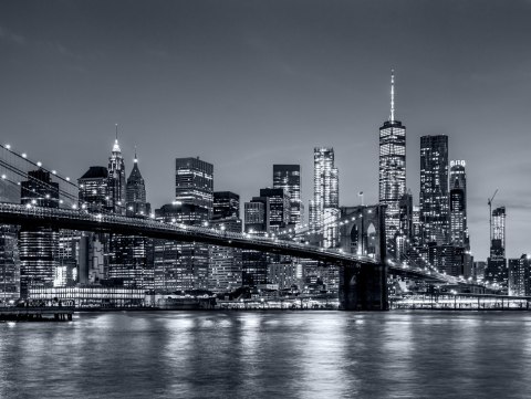 Obraz Wieloczęściowy Panorama Nowego Jorku Nocą