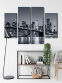 Obraz Wieloczęściowy Panorama Nowego Jorku Nocą