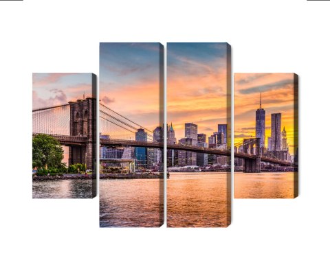 Obraz Wieloczęściowy Panoramiczny Krajobraz Nowego Jorku