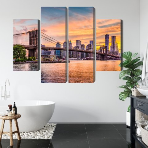 Obraz Wieloczęściowy Panoramiczny Krajobraz Nowego Jorku