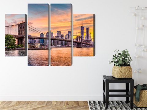 Obraz Wieloczęściowy Panoramiczny Krajobraz Nowego Jorku