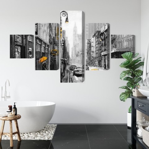 Obraz Wieloczęściowy Widok Ulicy W Amerykańskim Mieście