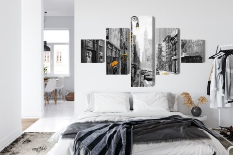 Obraz Wieloczęściowy Widok Ulicy W Amerykańskim Mieście