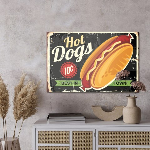 Obraz Na Płótnie Hot Dogi W Stylu Vintage