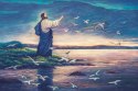 Obraz Na Płótnie Jezus Stojący Na Brzegu Morza