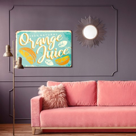 Obraz Na Płótnie Pomarańcze I Napis Retro