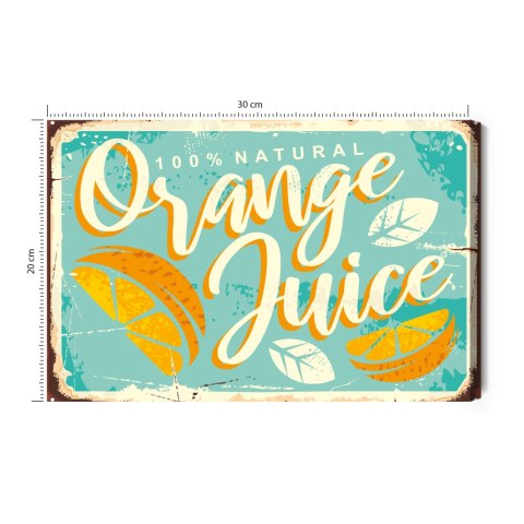 Obraz Na Płótnie Pomarańcze I Napis Retro