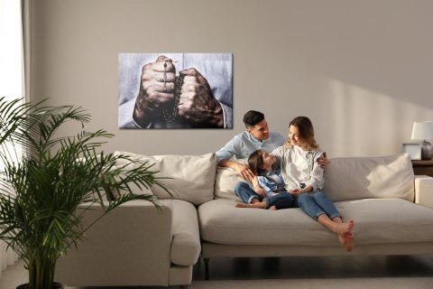 Obraz Na Płótnie Ręce Trzymające Różaniec