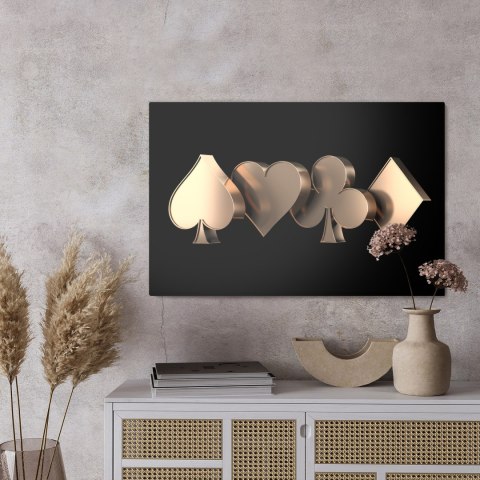 Obraz Na Płótnie Symbole Kart 3D