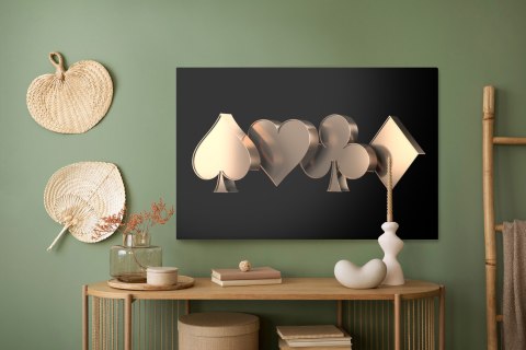 Obraz Na Płótnie Symbole Kart 3D