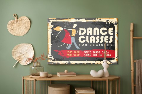 Obraz Na Płótnie Szkoła Tańca Retro
