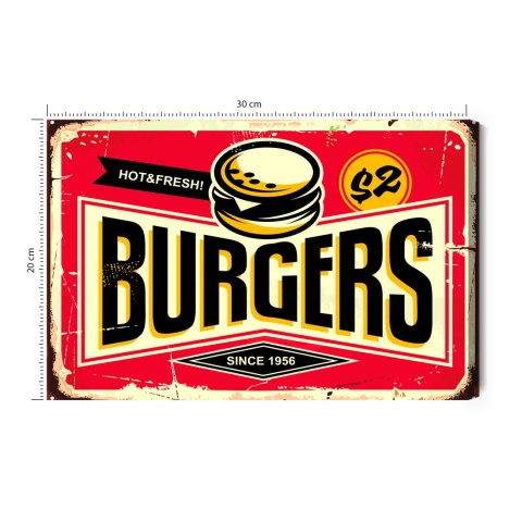 Obraz Na Płótnie Tablica Restauracji Fast Food W Stylu Retro