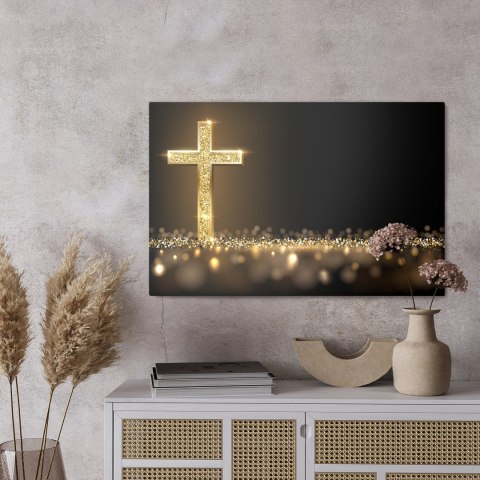 Obraz Na Płótnie Złoty Krzyż