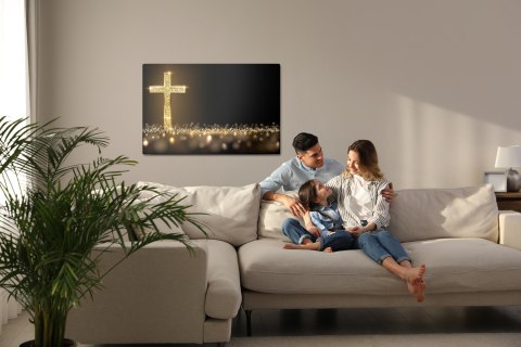 Obraz Na Płótnie Złoty Krzyż