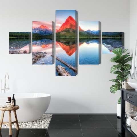 Obraz Wieloczęściowy Jezioro Swiftcurrent Lake W Usa