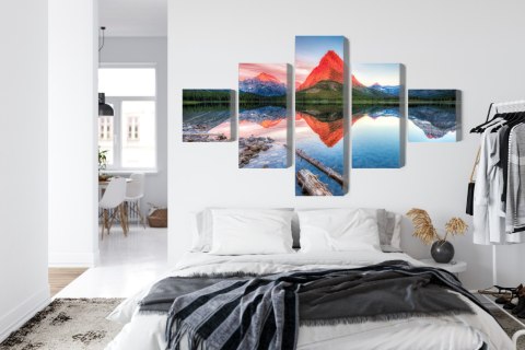 Obraz Wieloczęściowy Jezioro Swiftcurrent Lake W Usa