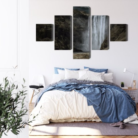 Obraz Wieloczęściowy Majestatyczny Wodospad Skógafoss