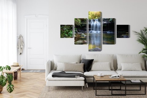 Obraz Wieloczęściowy Wodospad W Buszu