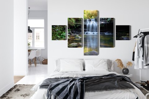 Obraz Wieloczęściowy Wodospad W Buszu