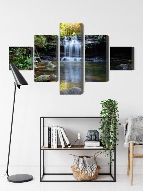 Obraz Wieloczęściowy Wodospad W Buszu