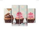 Obraz Wieloczęściowy Babeczki Ze Śmietaną