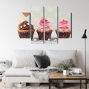Obraz Wieloczęściowy Babeczki Ze Śmietaną