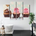 Obraz Wieloczęściowy Babeczki Ze Śmietaną