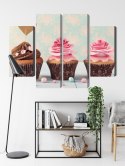 Obraz Wieloczęściowy Babeczki Ze Śmietaną