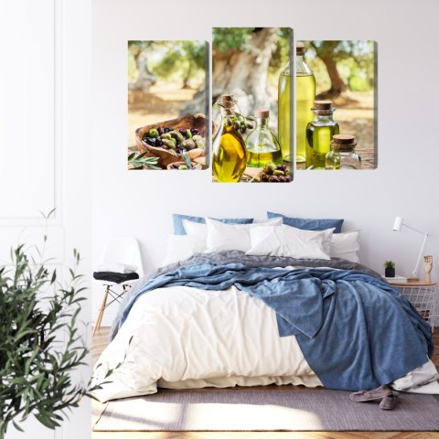 Obraz Wieloczęściowy Butelki Z Olejem