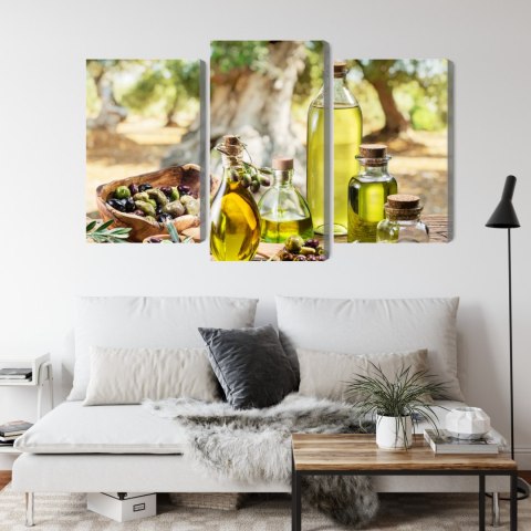 Obraz Wieloczęściowy Butelki Z Olejem