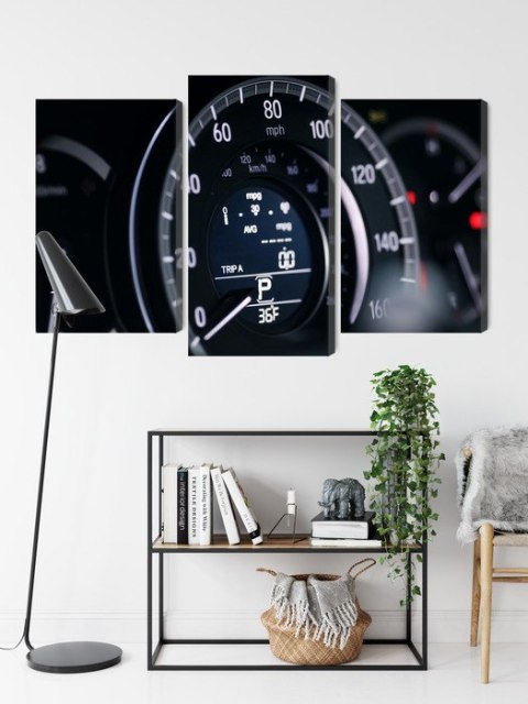 Obraz Wieloczęściowy Nowoczesny Prędkościomierz Samochodowy