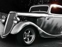 Obraz Wieloczęściowy Samochód Hot Rod W Stylu Vintage