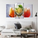 Obraz Wieloczęściowy Zestaw Letnich Koktajli