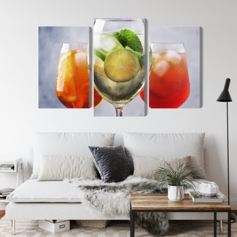 Obraz Wieloczęściowy Zestaw Letnich Koktajli
