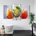 Obraz Wieloczęściowy Zestaw Letnich Koktajli