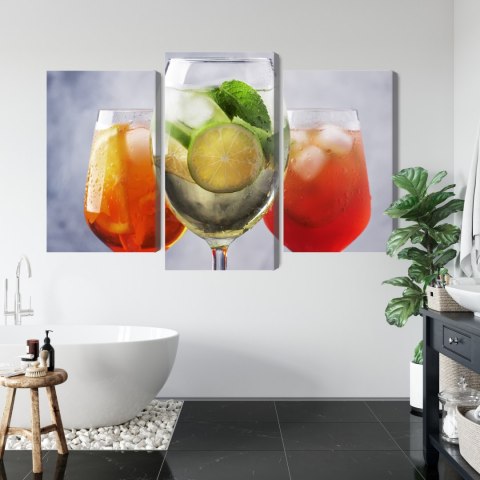 Obraz Wieloczęściowy Zestaw Letnich Koktajli