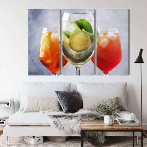 Obraz Wieloczęściowy Zestaw Letnich Koktajli